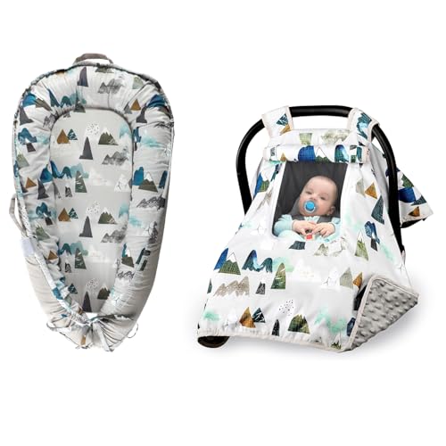 Baby Car Seat Cover, Car Carseat Canopy Boys, Minky Cozy & Baby
