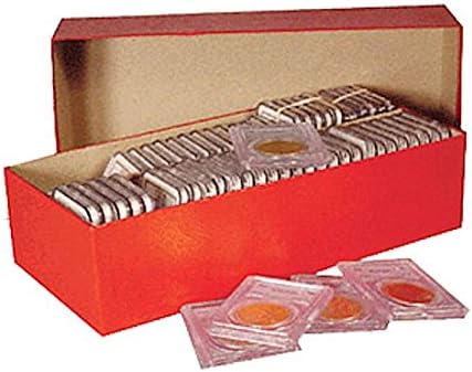 Guardhouse Certified and Certified Style Coin Holder Chipboard Box 12" Double Row Red by Guardhouse
