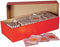 Guardhouse Certified and Certified Style Coin Holder Chipboard Box 12" Double Row Red by Guardhouse