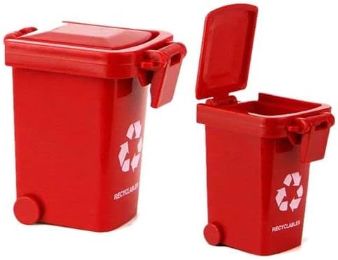 AITING Kids Push Toy Vehicles Garbage Truck's Trash Cans Toys Mini Curbside Vehicle Garbage Bin