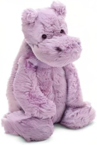 Bashful Lilac Hippo Stuffed Animal - Jellycat, Medium 12 inches, Classic Children's Gift