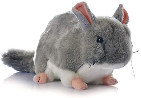 12-Inch Simulation Chinchilla Plush Toy Plush Stuffed Toys (Black)