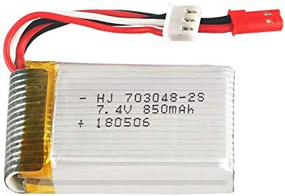 Itexkun 2 7.4V 850mAH 20C 703048 U829A U829X X600 Pcs Lipo Battery JST Plug for UDI MJX Remote Control Car Boat Drone