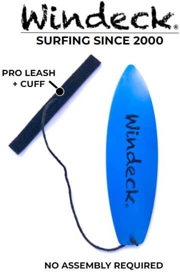 Blue Bomber Finger Surfboard Mini Hand Surf Toy with Grip Tape & Leash | Pocket-Size Road Trip Gift for Kids, Skaters &