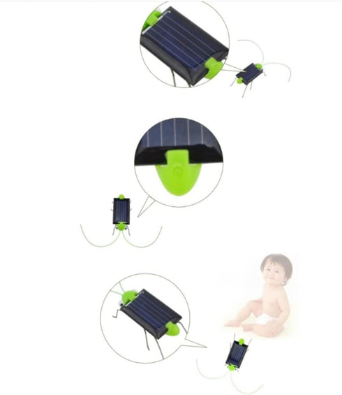 6pcs Lifelike Grasshopper Solar Powered Insect Toys - Moving Solar Toys for Boys Girls Educational Science