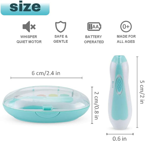 Midetoy Trimmer 6 Baby Nail Clippers Safe Baby Nail Electric Trim Polish Grooming Kit for Newborn Infant Toddler