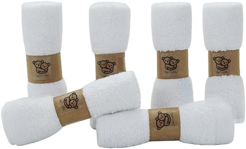 6 Pack Organic Baby Washcloths, Ultra Soft Premium Baby Bath Towels, Newborn Essentials Face Cloths, Perfect (Color