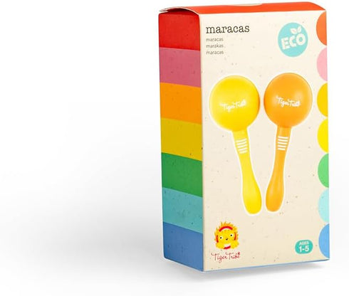 Maracas - 2 Piece Musical Instruments - Safe Eco Bioplastic Material - Shake Play & Create Music for Babies & Toddlers