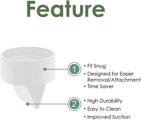 Momcozy S9/S12, 2011 4pc Maymom Duckbill Valve Compatible with Spectra Caracup, FEISIKE Cup Version, TSRETE; (Green)