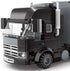 Set 231mm General Jim's Black Semi Truck Building Blocks Highly Detailed Model - Realistic Black Cab, Gray and Yellow