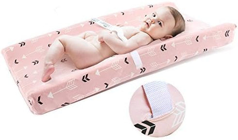 BROLEX 2 Pack Stretchy Changing Pad Covers Jersey Knit Changing Table Covers for Girls Boys,Pink & White Arrow