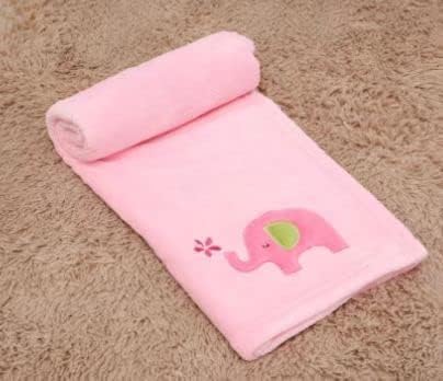 Set Girls,5 Pink Cartoon Elephant Crib Bedding for Piece-Crib Sheet/Crib Skirt/Quilt/Blanket/Diaper Bag
