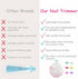 Trimmer Set 6 Electric Baby Nail File Kit, Newborn to Adult Nail Grinder with Grinding Heads, Safe & Quiet Baby