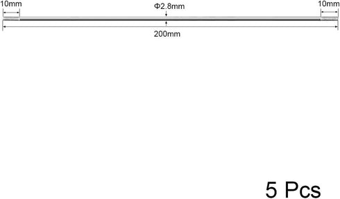 uxcell M3x200mm Pushrod Connector Stainless Steel Rod Linkage,for RC Boat,Car,Airplane,Helicopter,5pcs