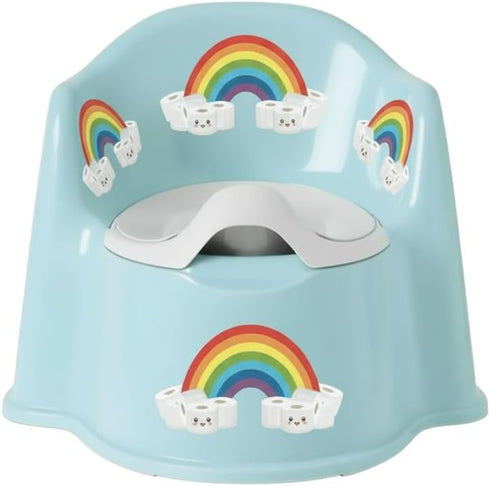 Potty Training Toilet for Toddlers with Easy-Clean Removable Bowl, Built-In Splash Guard, Slip-Resistant Wide Base