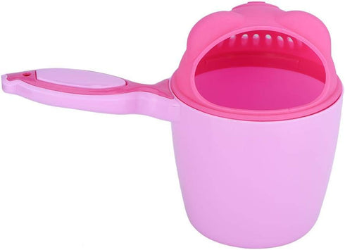 ViaGasaFamido Baby Shampoo Rinse Cup, Waterfall Spout Rinse Cup in Cute Bear Shape for Bathing