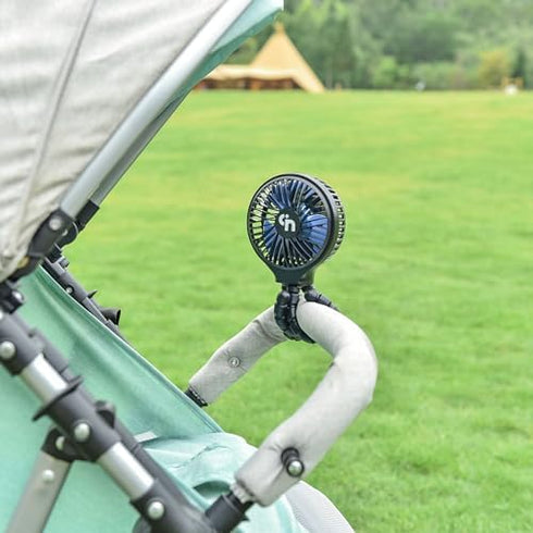 3 360Rotate, HomeLifairy Portable Stroller Fan, USB or Rechargeable Battery Operated with Speeds and Cooling Clip On