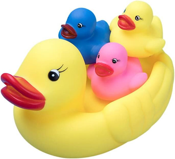 Bath Duck Toys, Rubber Ducks Family Squeak and Float Duckies, Baby Shower Toy Party Decoration for Toddlers