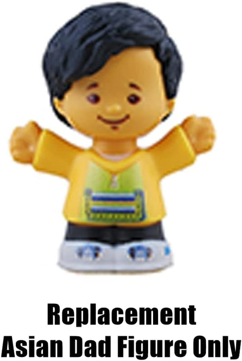 Fisher-Price Little People Big Helpers Family - FTL15 Replacement Part with Asian Dad Figure, Black Hair