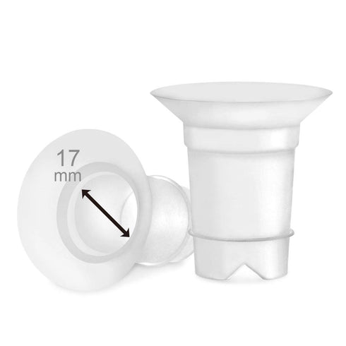 Maymom Flange Inserts 17 mm for Medela, Compatible with Spectra 24 mm Shields, 2pc Each