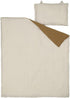 Generic 3-Piece Set 27" 52" Crib Bedlinen Organic Cotton Muslin Dark Yellow/Beige Includes Duvet Cover, Pillowcase