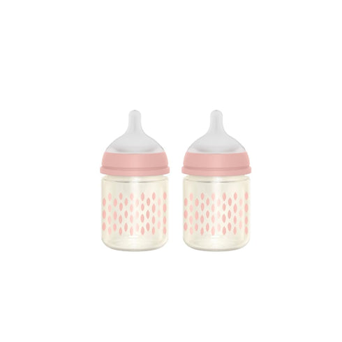Suavinex Bonhomia Glass Baby Bottle with SX PRO Silicone Nipple, Anti Colic