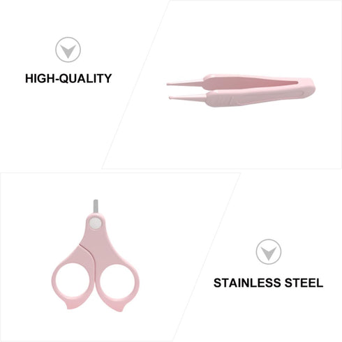 LIOOBO Set Baby Nail Care Kit for Newborns Safe Nail Clippers Protective Design Stainless Steel Scissors and Portable