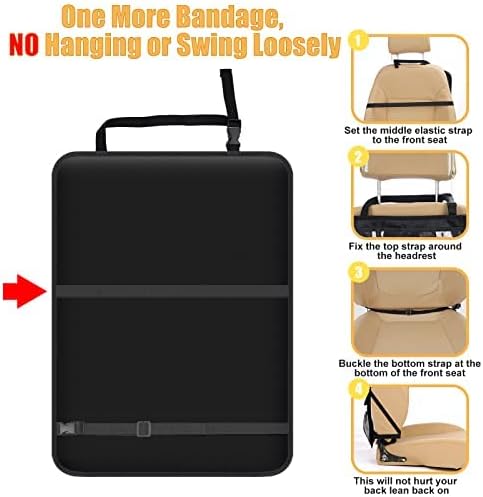 Kick Mats Back Seat Protector, 1Pc Waterproof Oxford Seat Back Protector, Car Seat Back Protector for Kids, Back of Seat Protector for Kids Feet Car Seat (with Table Pocket-1pcs)