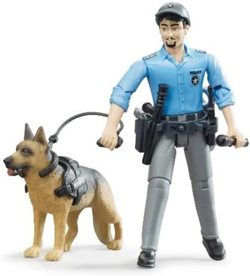 Bruder 62150 bworld Policeman with Dog