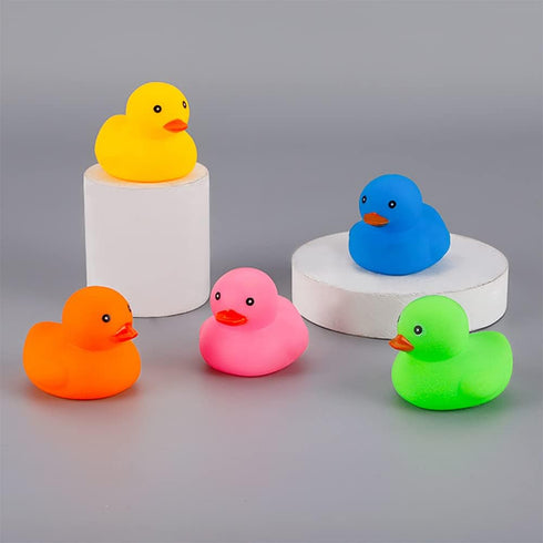 YUERFEILA 15 (2.2) Bath Duck Toys PCS Colorful Mini Rubber Ducks Squeak and Float Duckies Baby Shower Toy Party