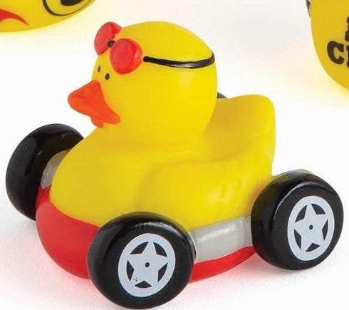 Fun Express Race Car Driver Rubber Duckies - 12 Pieces, Toys and Party Favors