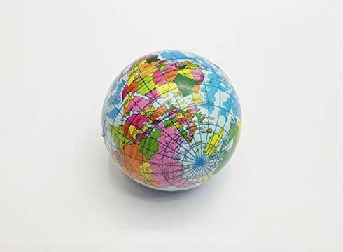 24 Pack Set (2.5) PowerTRC Mini Soft Foam Earth Squeeze Balls Planet Theme | Stress Relief Bulk Party, Birthday