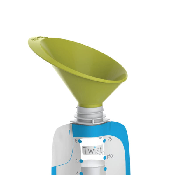 Kiinde Twist Pouch and Foodii System, 2-Piece Funnel Set for Breast Milk, Formula, Baby Food