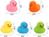 YUERFEILA 15 (2.2) Bath Duck Toys PCS Colorful Mini Rubber Ducks Squeak and Float Duckies Baby Shower Toy Party