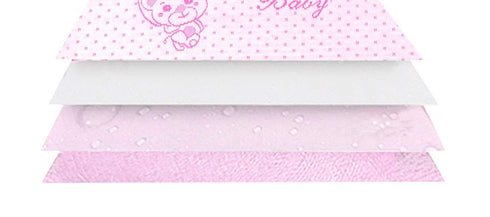 Baby Infant Waterproof Cotton Changing Pads, Washable Reusable Diapers Liners Mats Multi Pieces Pack (4pcs Bears, Small
