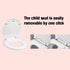 PandaEar Toilet Seat with Build-In Toddler Potty Training Seat, Round Toilet Seat with Splash Guard for Toddler