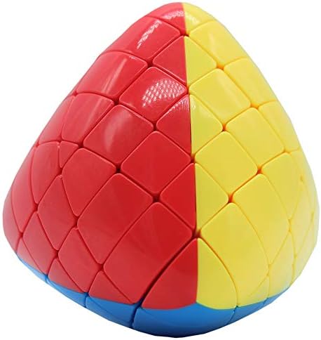 Willking Pyramorphix 5X5 Mastermorphix Megamorphix Stickerless Magic Speed Puzzle Cube, Pyramid-Shaped Brain Teaser