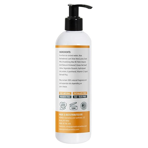 (12oz Tallow & Goat Milk Body Lotion, dry, Sensitive Skin, moisturizier Lotion - tallow for skin cream, Soothes Dry