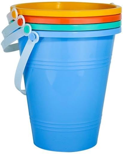 Holady 8 Inch Summer Large Sand Beach Buckets Pail,Sand Bucket Water Bucket for Beach Fun Great Party Accessory
