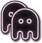 Pink Neon Ghost - Video Game Gamer Stickers: Premium Quality Vinyl Bumper Stickers 2-Pack | 5-Inch | Made in USA -