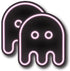 Pink Neon Ghost - Video Game Gamer Stickers: Premium Quality Vinyl Bumper Stickers 2-Pack | 5-Inch | Made in USA -