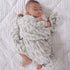 3 Pack Muslin Cotton Baby Swaddle Blankets, Large Green Brown Hand-Drawn Designs
