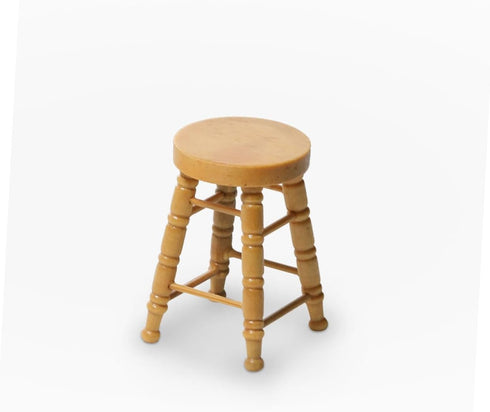 ERINGOGO 8 Pcs Dollhouse Stool - 1:12 Miniature Round Stool Dollhouse Round Stool & Bar Counter Chair Ornament