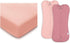 Comfy Cubs Muslin Fitted Crib Sheet and Swaddle Blanket Bundled