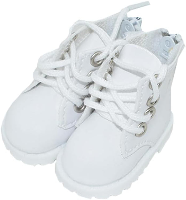 niannyyhouse 20cm Plush Doll Leather Shoes, Length 5.4cm for 8in Doll Accessories (White)