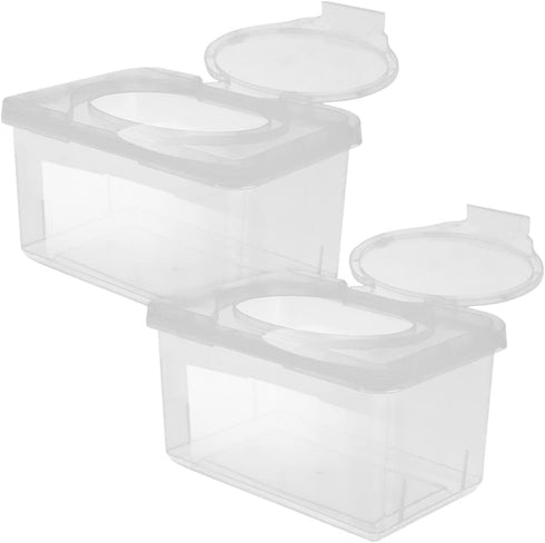 MAGICLULU Baby Wipe Dispenser Box with Lid Refillable Portable Wipes Holder for