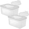MAGICLULU Baby Wipe Dispenser Box with Lid Refillable Portable Wipes Holder for