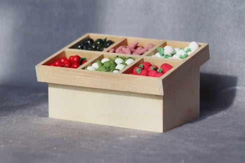 1:12 Dollhouse Accessories Scale Fruite Vegetable Rack Food Display Furniture Grocery Store Miniature Furniture