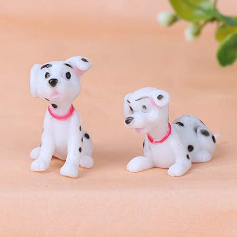 Dollhouse Family Set, Mini Animal Figures for 1:12 1:6 Scale Doll House, 6 Mini Plastic Dalmatians