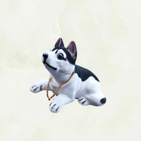 BESPORTBLE Car Decorations Playset with Bobbleheads Puppy Figurine, Shaking Head Dog Auto Interior Decor for Vehicle